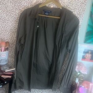 Slim Fit Cotton Milk Chocolate Button Up